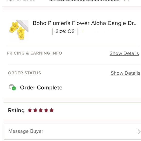 Boho Plumeria Flower Aloha Dangle Drop Statement Earrings Yellow II - Picture 11 of 11